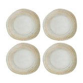 Bonna China Sands 6" x 5.5"  Organic Decorated Porcelain Plate (Set of 4)